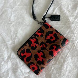 Coach Animal Print Wristlet